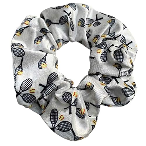 Coleteros de terciopelo prémium para niñas – Raqueta sin arrugas para jugadores de tenis y adolescentes