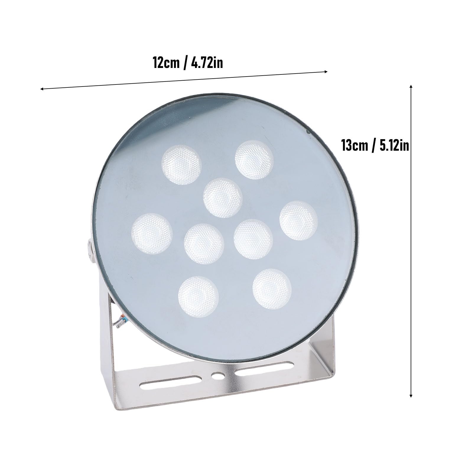 Fdit Luce Subacquea LED, Faretto per Laghetto in Acciaio Inox 12 Cm per