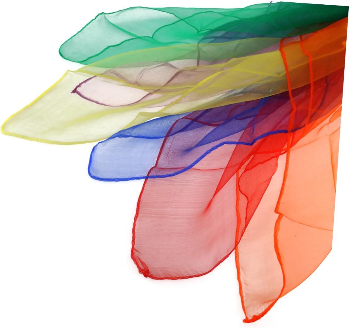 Holibanna 36pcs Mini Square Dance Scarves Lightweight Silk Movement Scarves for Boy Girl Random Colors for Juggling Performance and Dance Activities