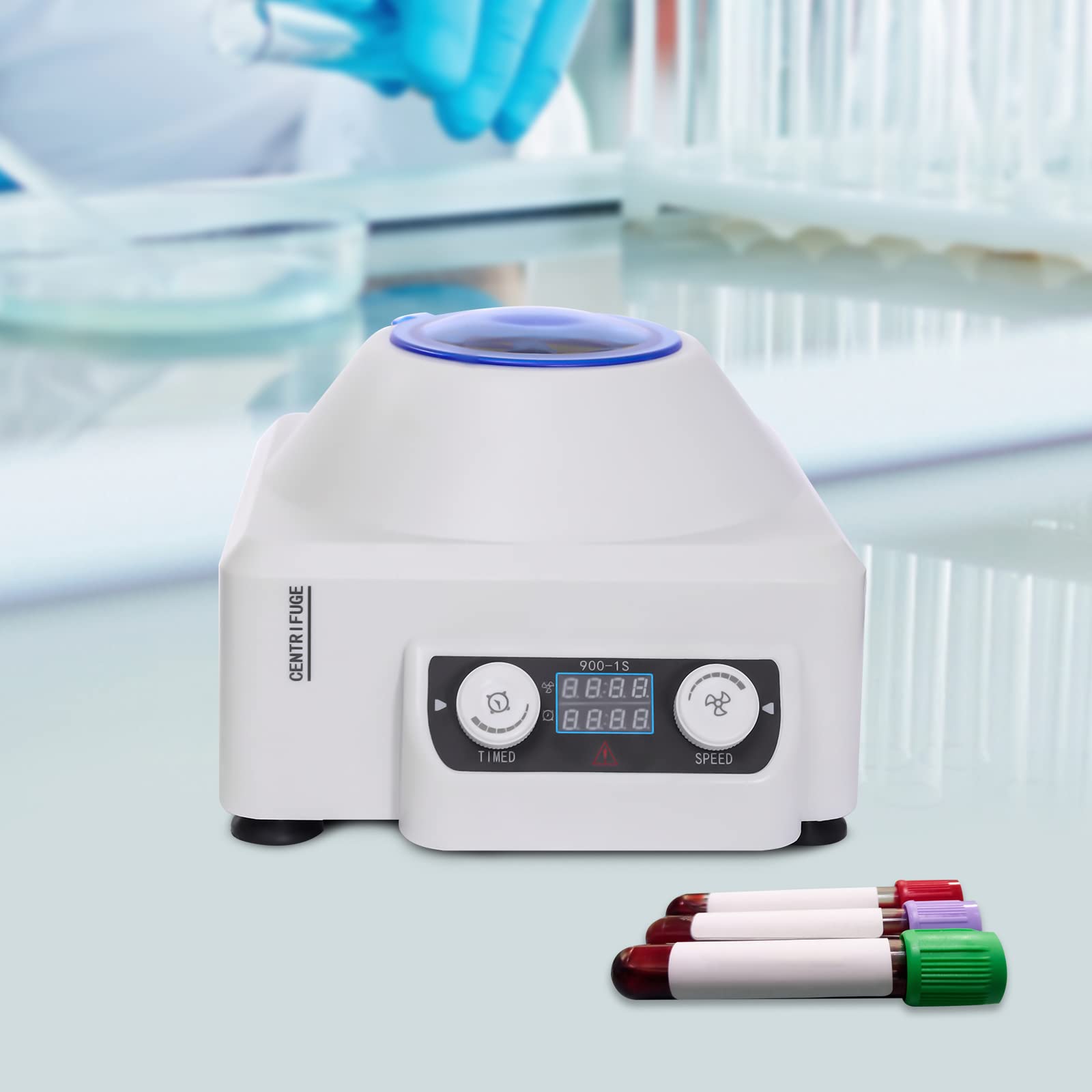 Centrífuga de laboratorio, centrífuga de mesa con 10 ml*6 rotores, centrífuga portátil de laboratorio 2086 xg, 220 V control de tiempo 4000 rpm para medicina, hospitales