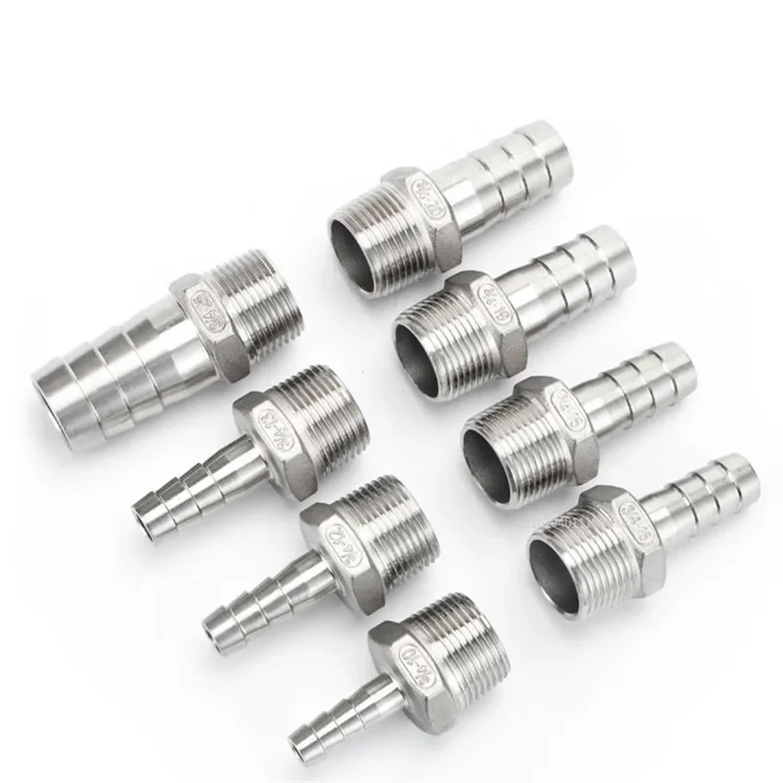 6 8 10 12 mm 1/4 3/8 pollici in acciaio inox 304 raccordo for tubo flessibile riduttore di coda pagoda giunto di accoppiamento connettore 1 pz(6mm tube,1/2")