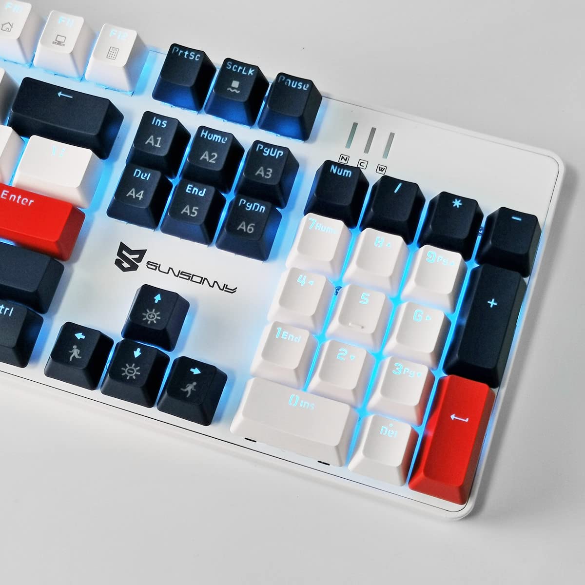 Amazon.co.jp: Merdia メカニカル式ゲーミングキーボード 全104