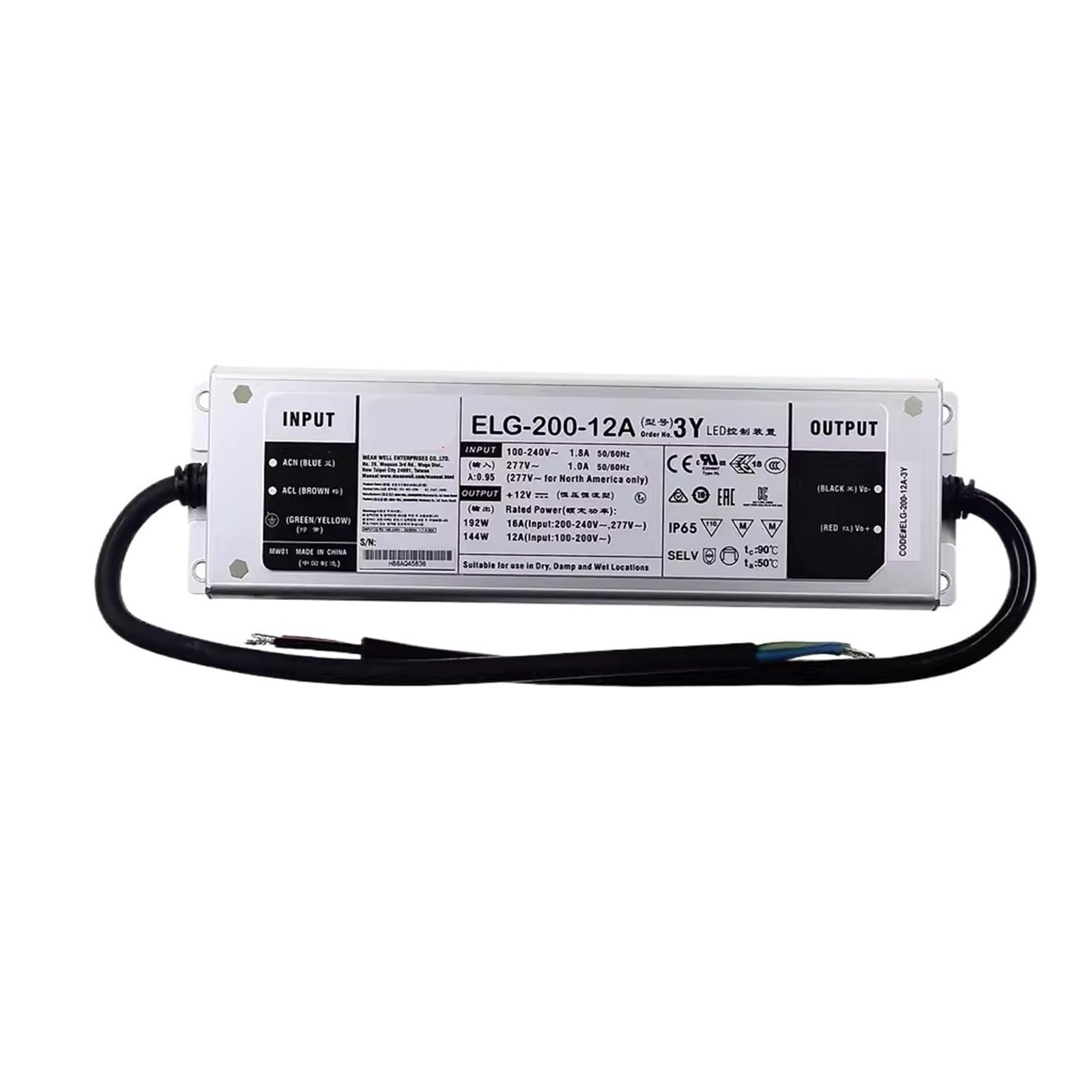 SWEWDSQG ELG-200 Waterproof onstant current drive 12/24/36/42/48/54 Switching power supply A/B/DA ELG-200-36A-3Y(ELG-200-24DA-3Y)