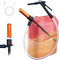 vedocn Electric Fuel Transfer Pump: 51" Extra Long Hose, 2.8 GPM, Battery & USB-C Powered - Portable Gas Can Pump for Oil & Liquids