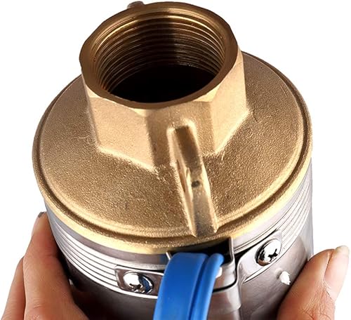 Miniatura 7 de Bomba de pozo profundo Bomba sumergible de orificio 4 "OD Pipe 110V/60Hz 1.1KW 1.5HP Acero inoxidable, salida de 1.25", caja de control integrada