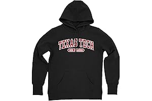 Women's Texas Tech Red Raiders NCAA Officially Licensed Hooded Sweatshirt Applique Team Color