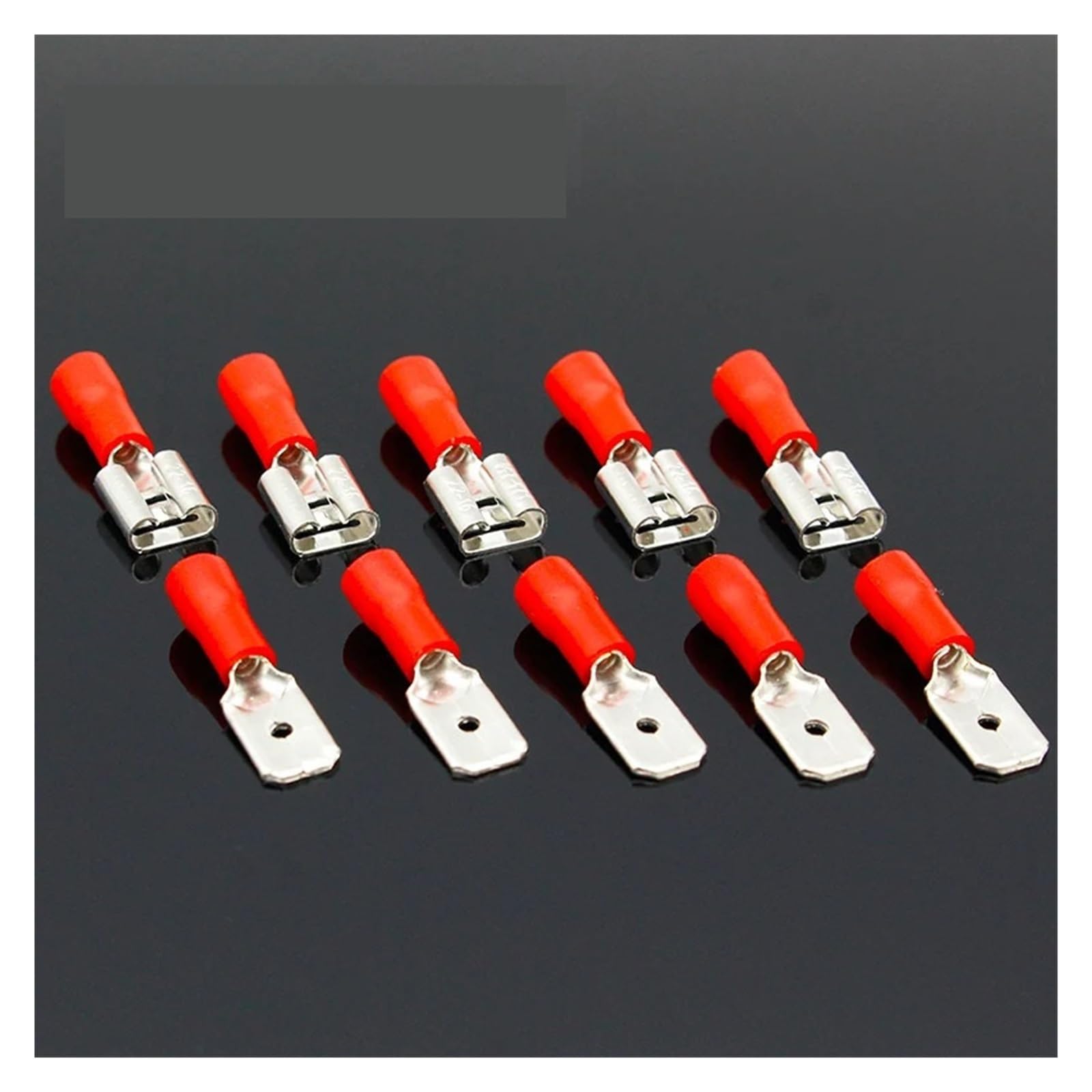 AARTERZZA 200PCS 6.3mm Female Male Spade Insulated Electrical Crimp Terminal Connectors Cable Terminals