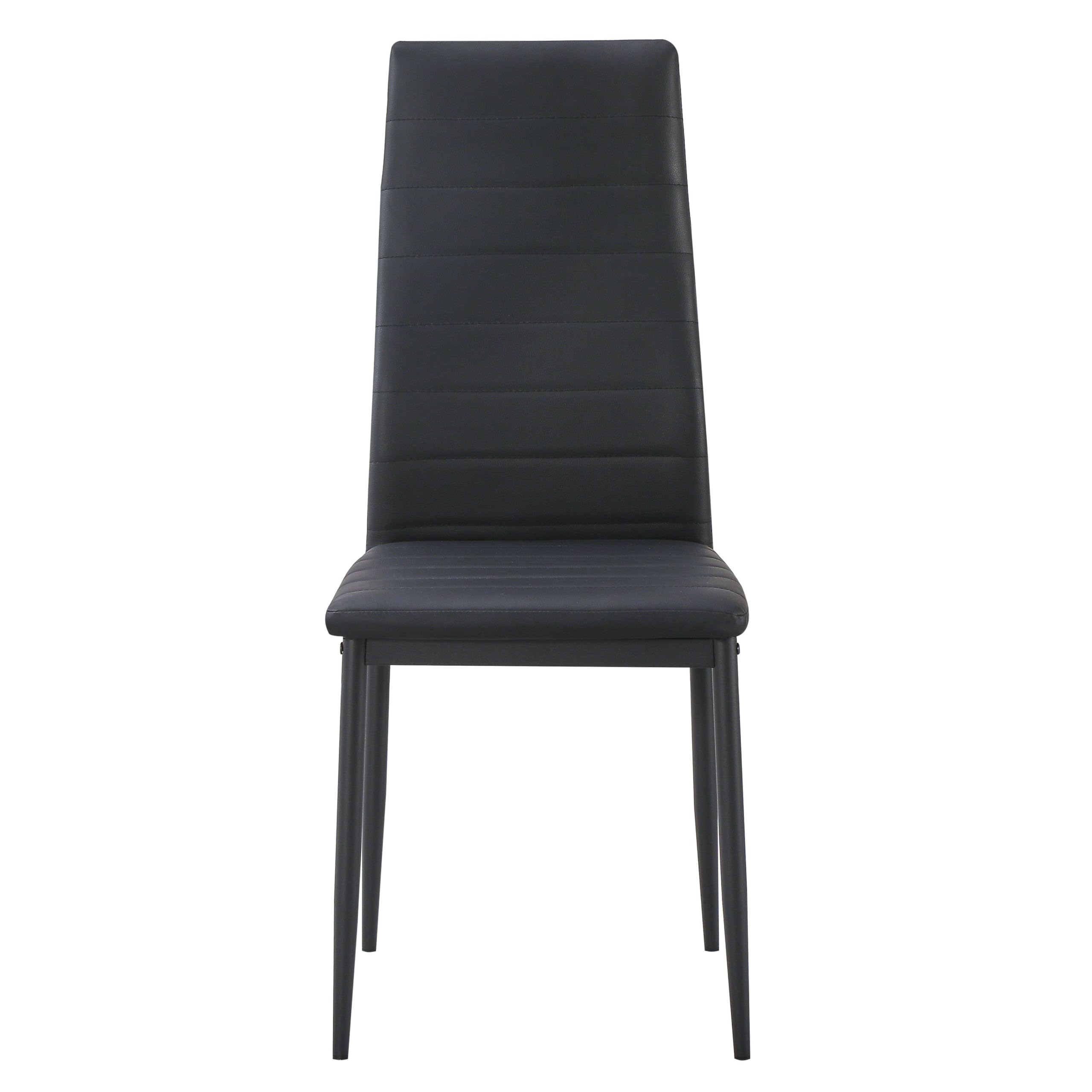 Miroytengo Pack de 4 Sillas Avat para Salón Comedor Estilo Moderno en Color Negro 42x96x52 cm