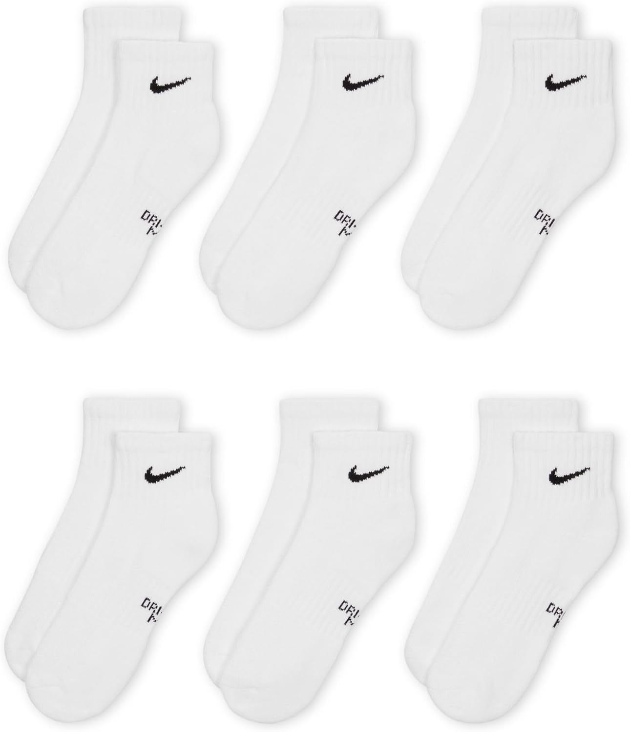 Nike Unisex Kids' Everyday Cushioned Ankle Socks (6-Pack) | Boys and Girls