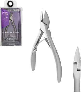 STALEKS PRO Smart 70 14mm Professional Nail Nippers High Alloy Stainless Steel Nippers for Manicure & Pedicure
