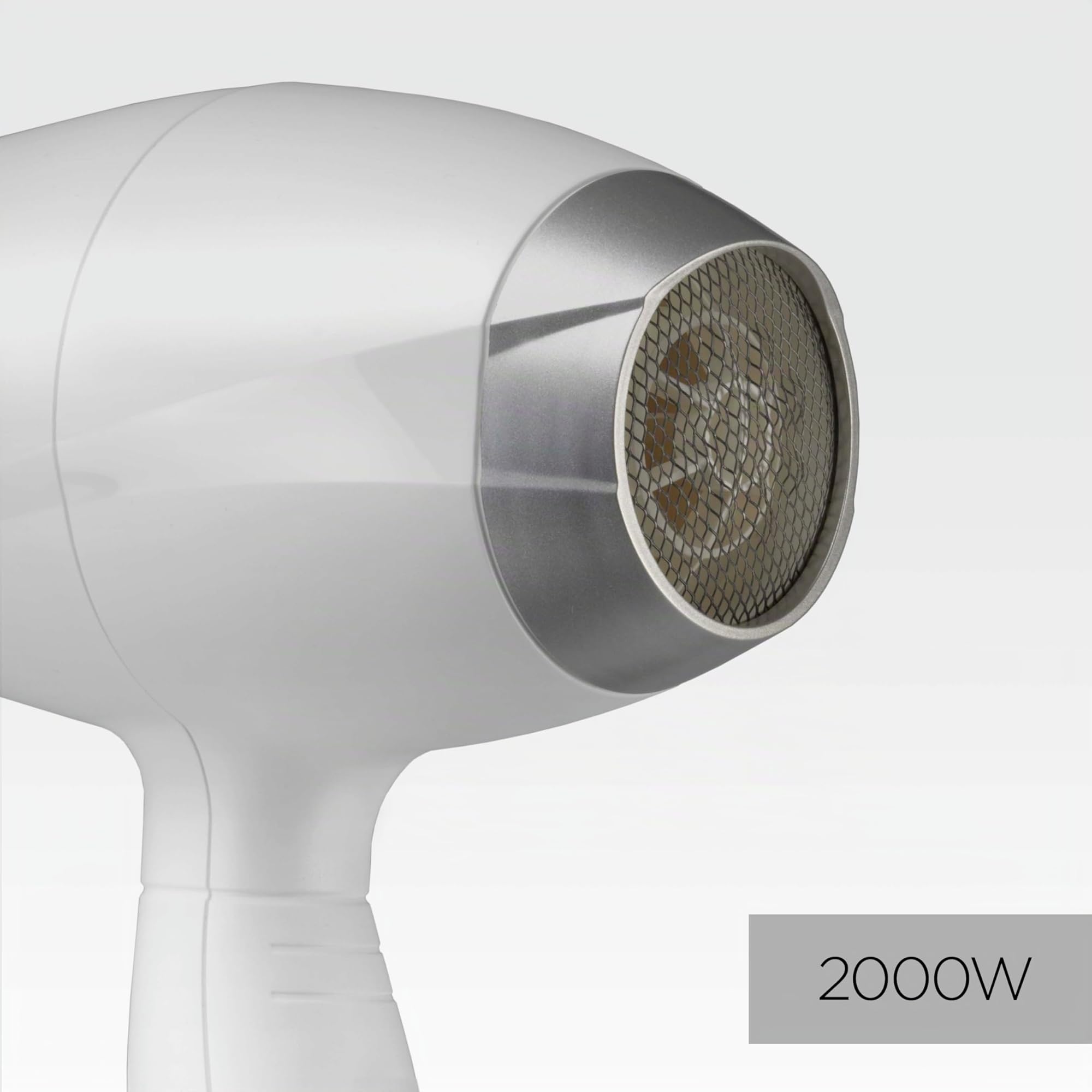 BaByliss Secador de Pelo Speed Pro 2000 W - Secador profesional, Motor AC, Fabricado en italia, Ligero, Tecnología iónica, Antiencrespamiento, 3 Ajustes de calor y 2 velocidades, Blanco, 6704WE