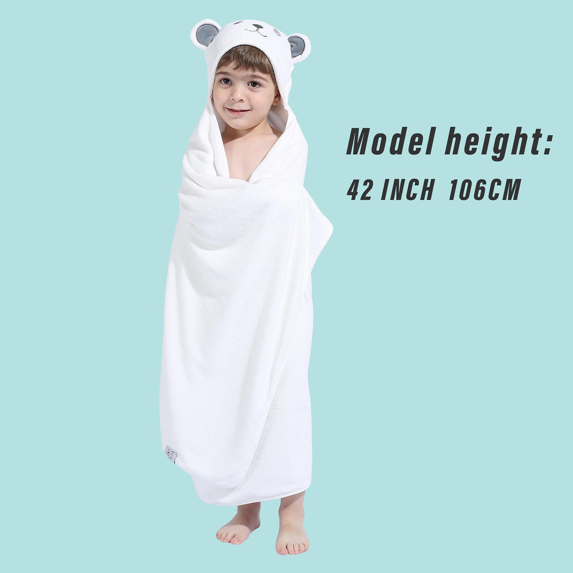 Serviette à capuche en bambou pour enfants