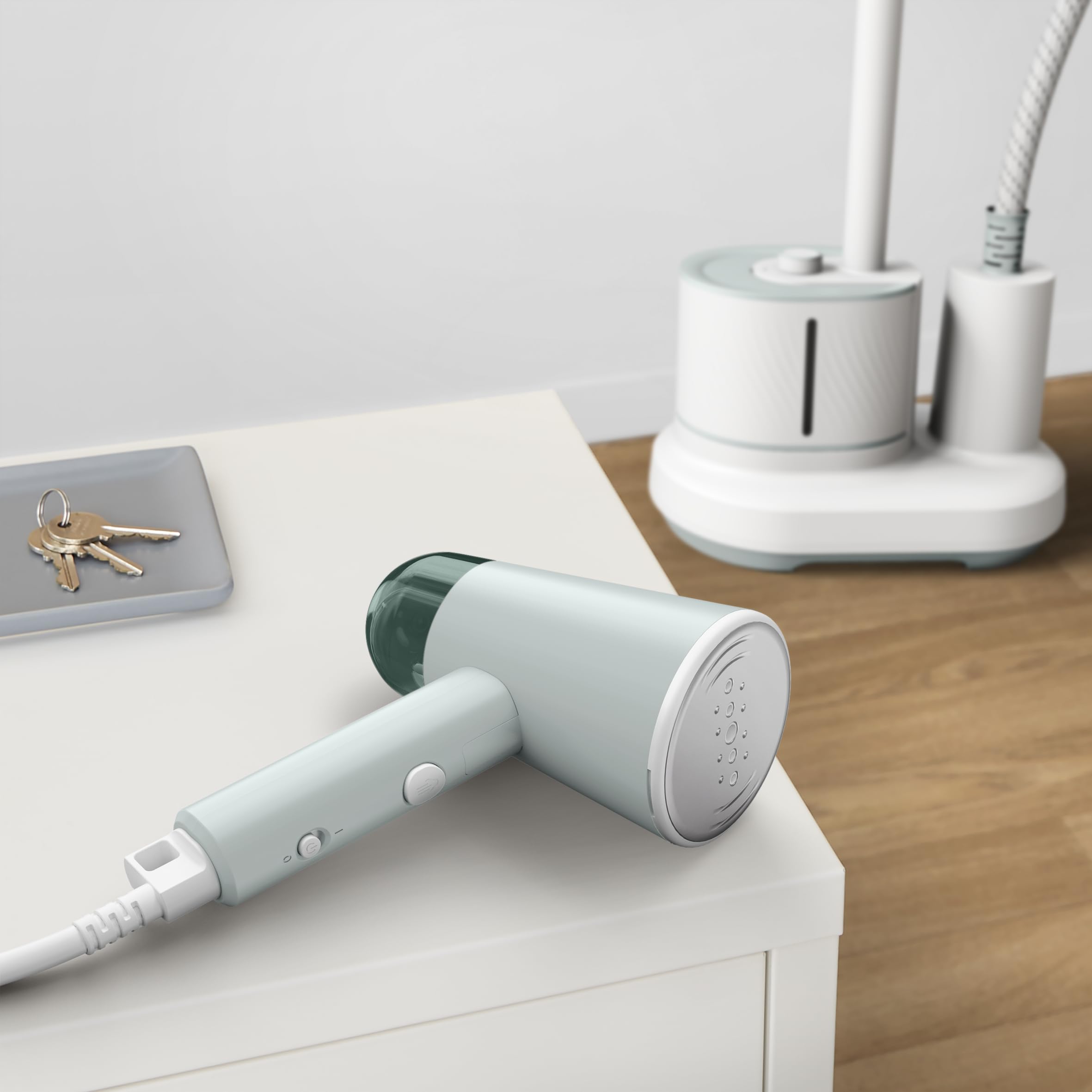 Tefal Origin Travel DT1034 Brosse vapeur pliable 1200 W, prête à l'emploi en 25 secondes, 20 g/min, vapeur de voyage, réservoir d'eau 70 ml, vapeur incluse, accessoires inclus