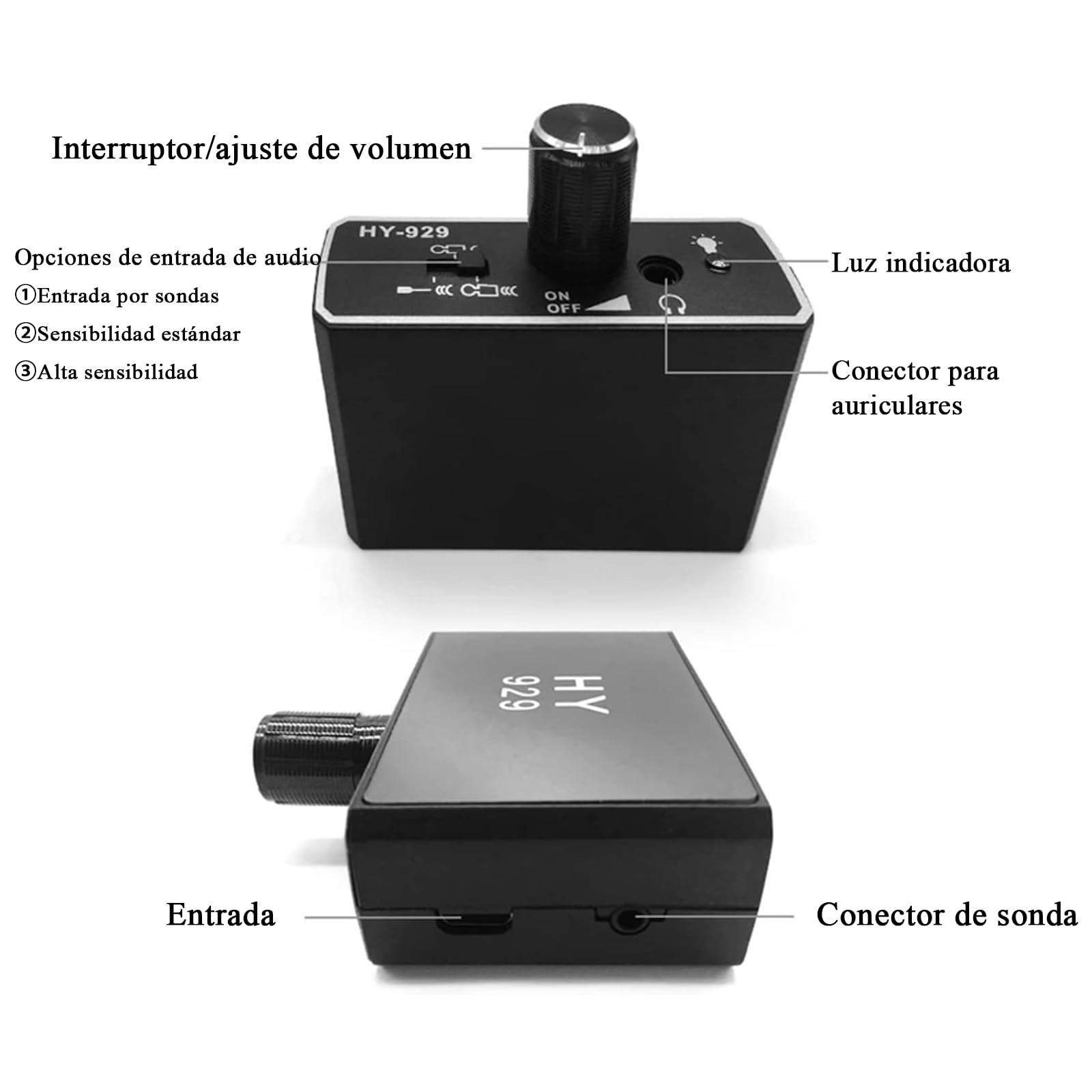 Detector De Fugas De Agua, Detector De Fugas De TuberíA De Agua, 2000x Dispositivo De Escucha De Fugas De Tuberí As De Agua Amplificador De Sonido para DeteccióN De Fugas En TuberíAs De Agua