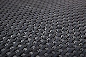 Sellon24® Balkonsichtschutz mit Ösen Balkonverkleidung Sichtschutz Balkonbespannung PE-Rattan RD03 anthrazit grau 90 (18,89€/m2)