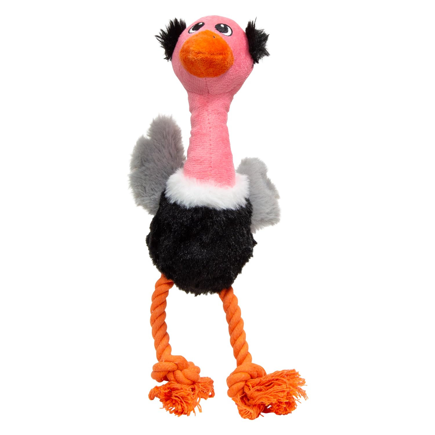 JACK AND VANILLA, Interactive Toy for Dogs and Cats, Colorful Ostrich Design, Intelligence Stimulating, Durable and Non-Toxic, Easy to Clean, 28 cm, Multi-Colour