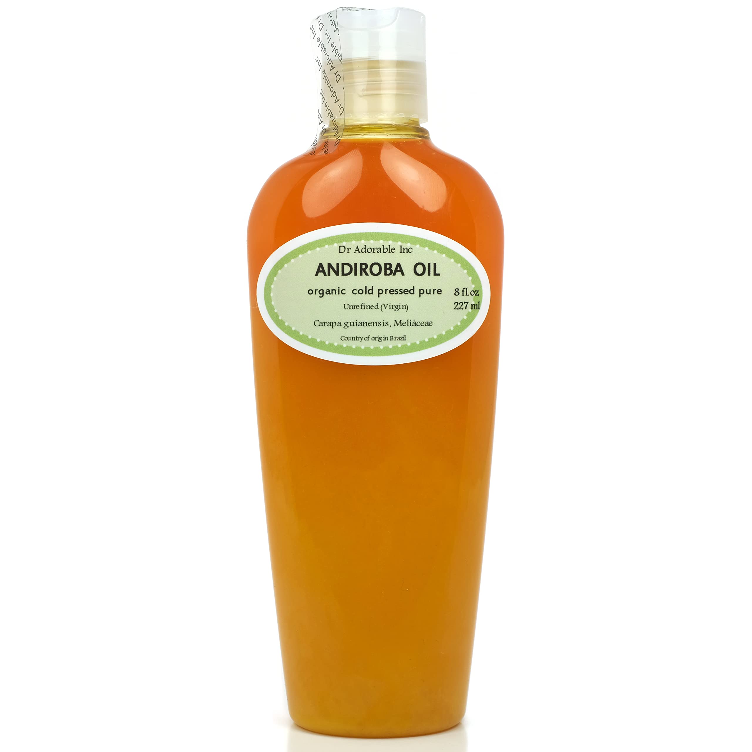 Dr Adorable Premium Andiroba Oil Unrefined (Virgin) Organic 100% Pure 8 Oz