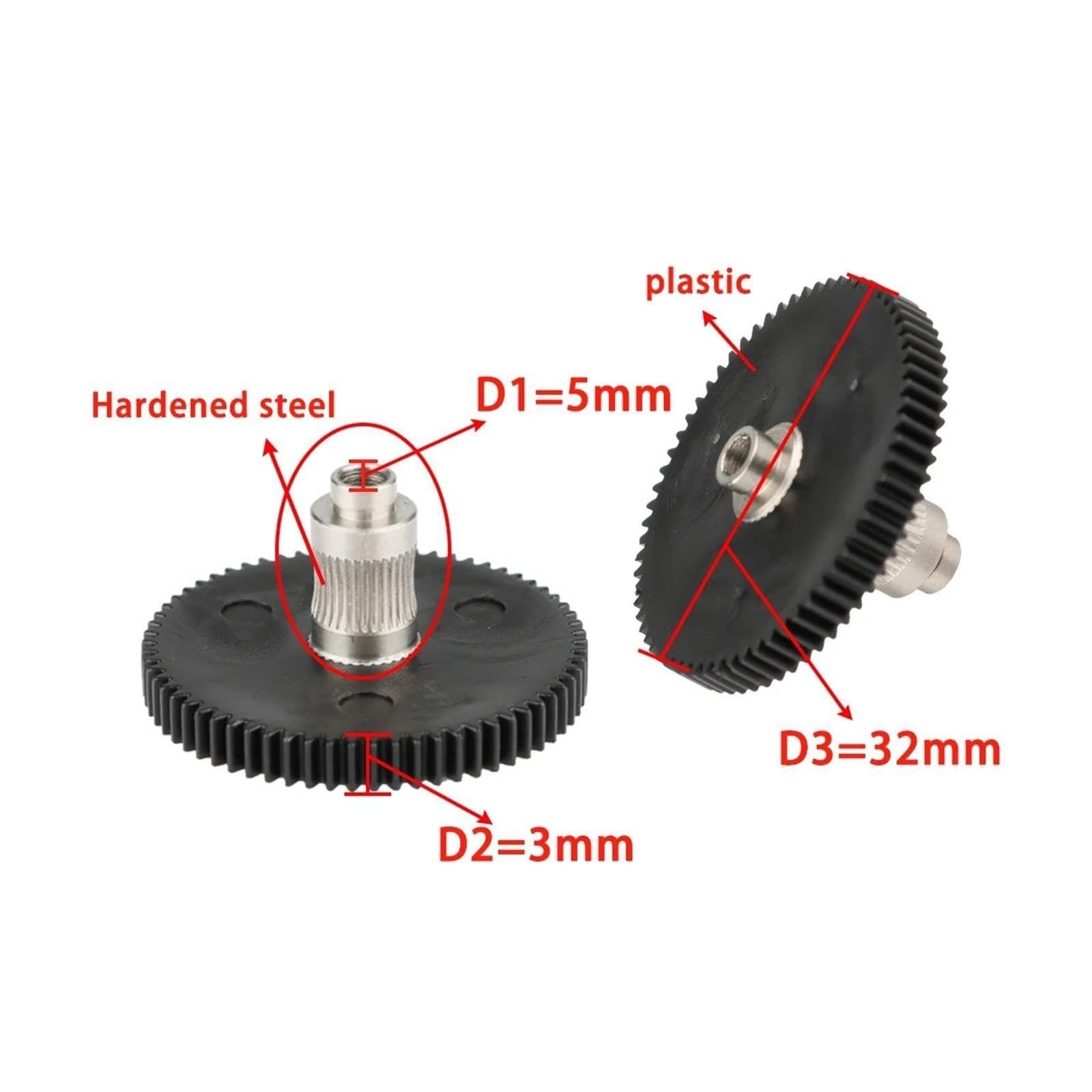 Metal Extruder Idler Arm 66T Gear For X1 1.75mm Filament Parts