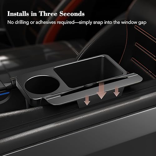 Miniatura 5 de Organizador de almacenamiento de ventana de automóvil, soporte para tazas de agua de 2.7 pulgadas para puerta lateral del automóvil, organizador