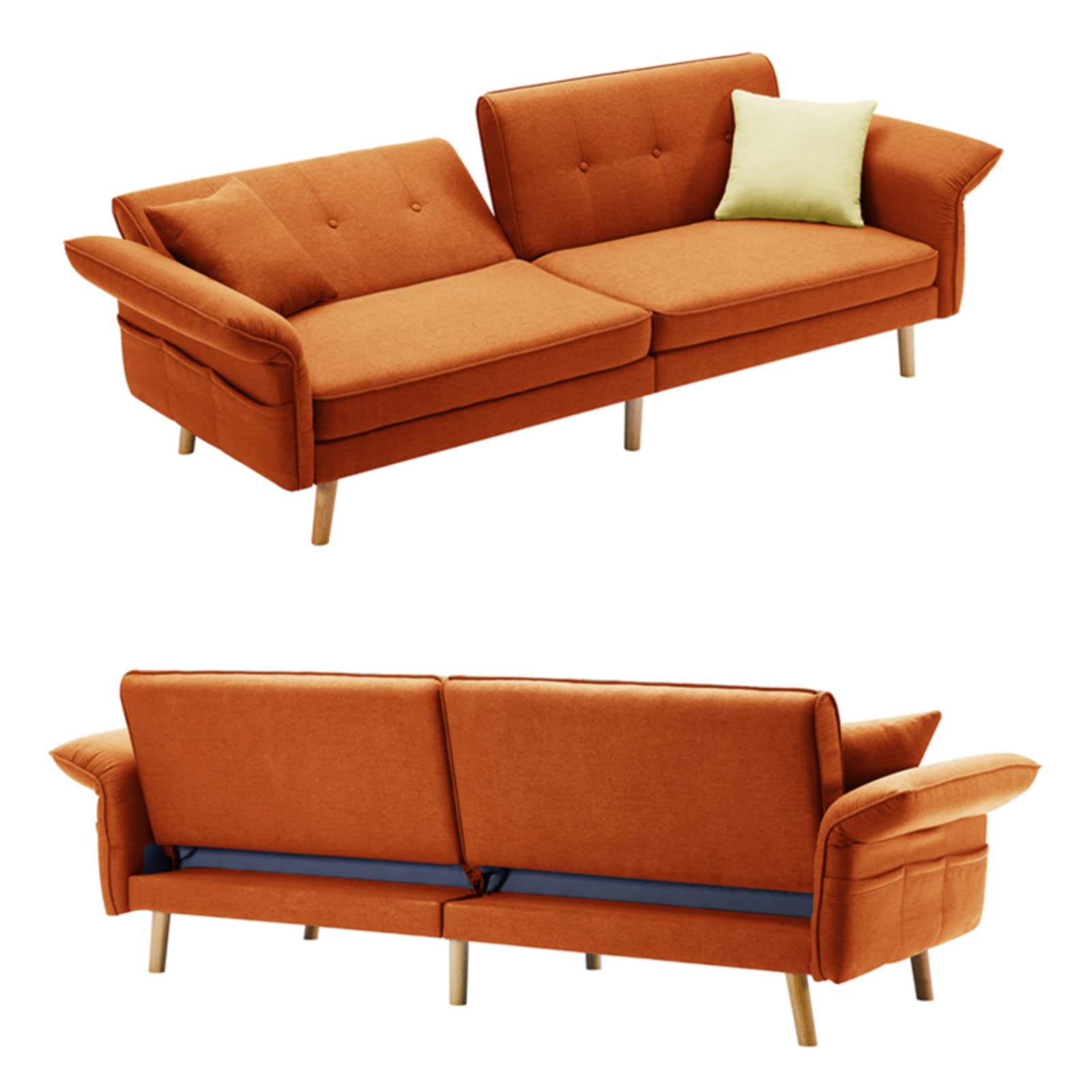 DENOSEN FirstClass Cabin Futon Couch Bed with Convertible Back and