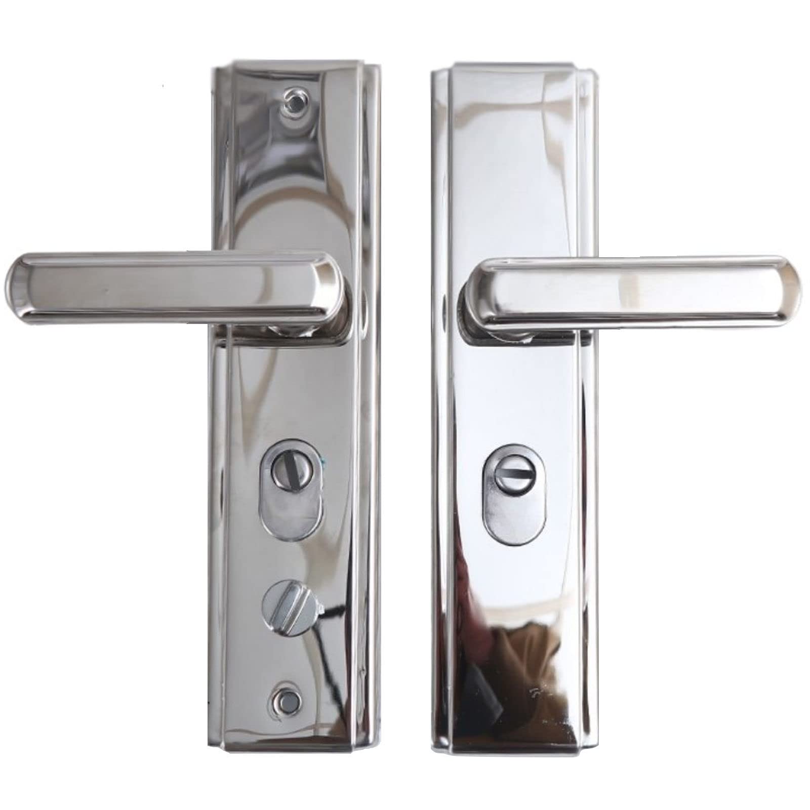 Pomos de puerta de armario, palanca de puerta de juego de manijas de metal, manija de puerta for herrajes de manija de puerta de entrada y puerta delantera, cerradura de paso de pasillo y armario-tubo