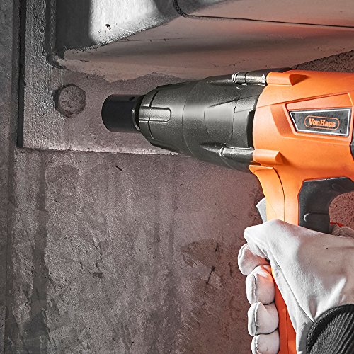 VonHaus Impact Wrench Set, 1/2-inch Drive with Hog Ring Anvil and Carry Case - 290ft-lbs Torque - 8.5 Amp