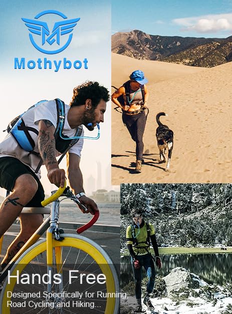 Image of Mothybot Hydration Pack, Insulated Hydration Backpack with 2L BPA Free Water Bladder and Storage, Hiking Backpack for Men, Women, Kids for Running, Cycling, Camping - Keep Liquid Cool up to 5 Hours
