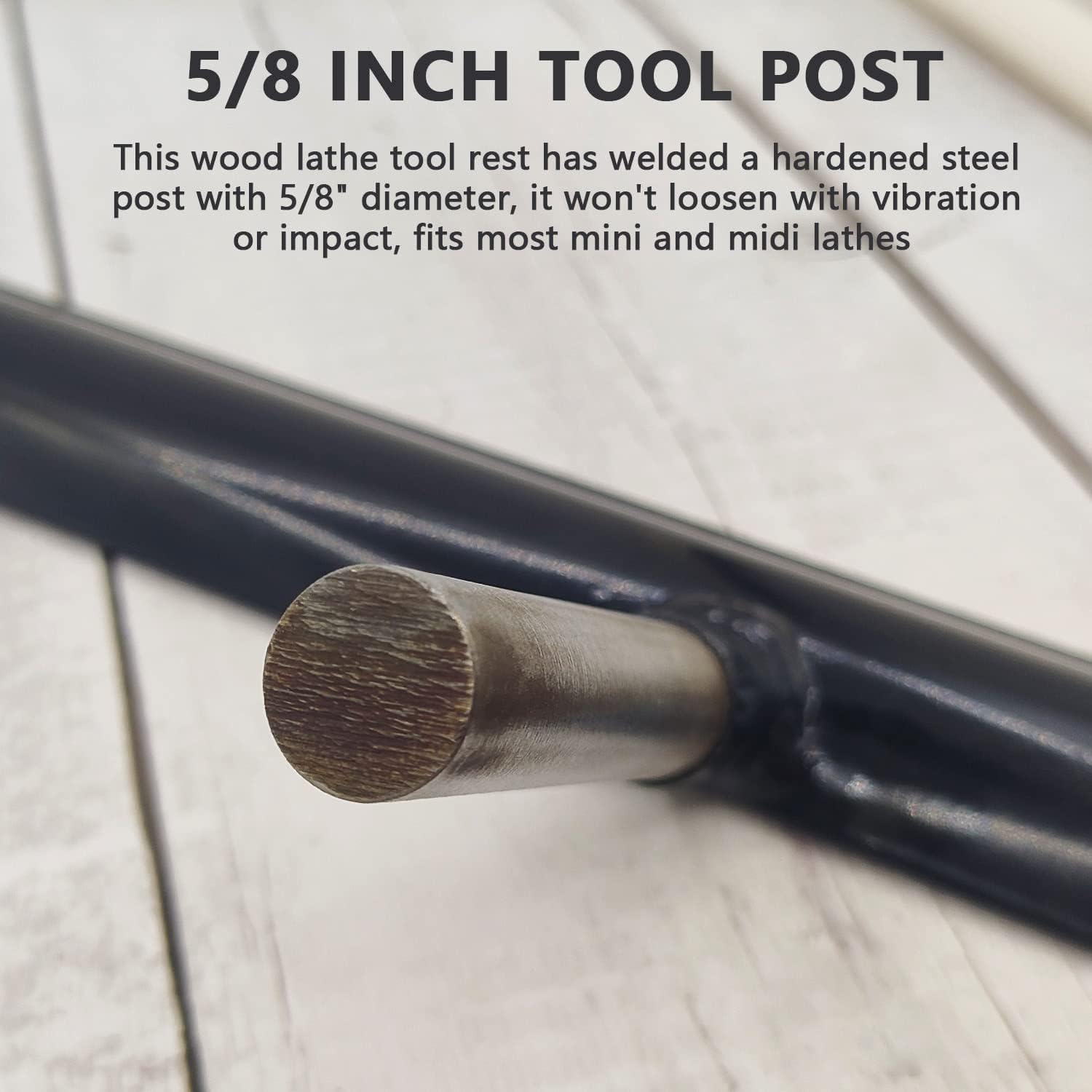 Soporte de herramientas de torno de 12 pulgadas, 30cm Poste Tipo T de acero inoxidable para carpintería
