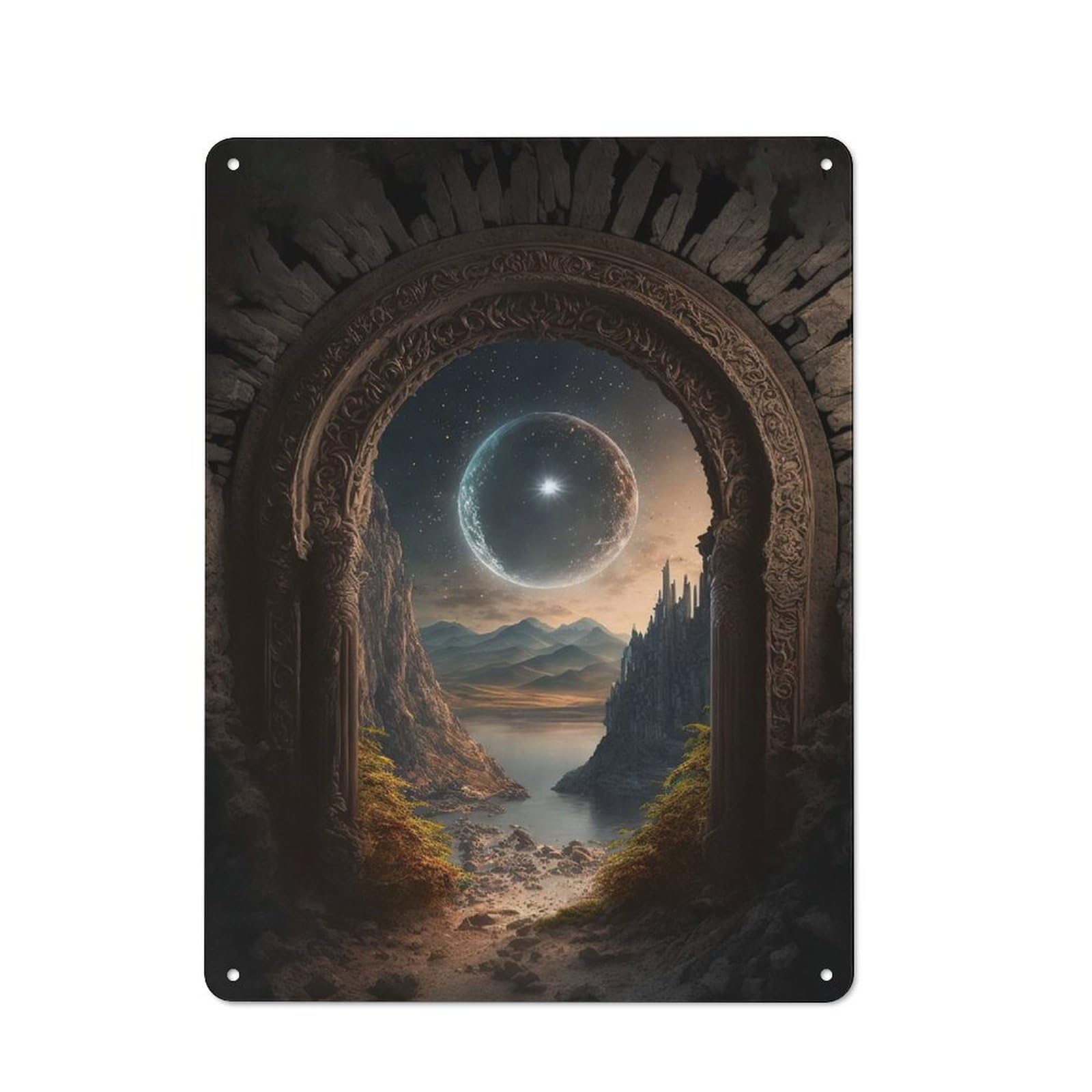 Vintage Retro Metal Sign 40x30cm Featuring Mystical Worlds Fantasy, Garage Wall Decor for Garage, Workshop, Shed Or Utility Room