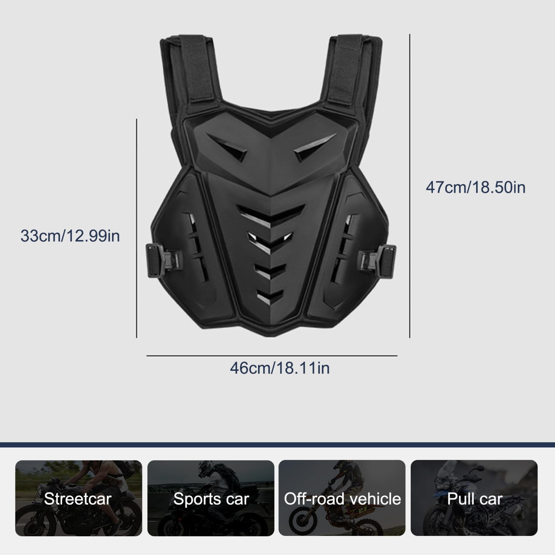 Armatura per Antiurto Armatura per Gilet Petto Regolabile Traspirante Petto Protettore per la Schiena Attrezzatura per Bici da Sporcizia per Uomo Mountain Bike da Corsa Fuoristrada, Gilet