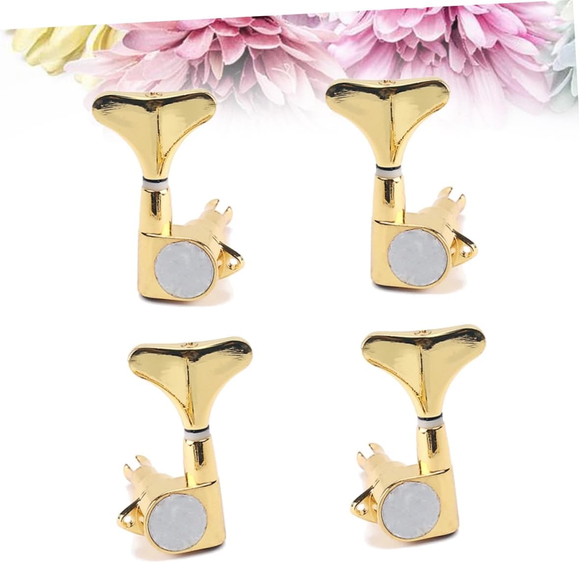 4pcs Bass Guitar Accessories Sealed Tuning Pegs Guitar Tuner Keys Ferrules Machine Heads for Electric Bass Left Right