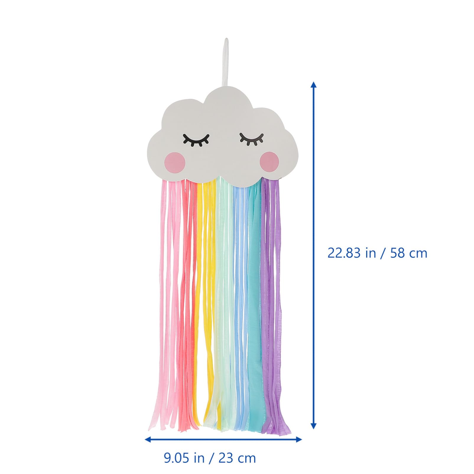 Vaguelly Hair Bow Organizer for Rainbow Cloud Wall Hanging Storage Keeps Hair Bows and Clips Decor Space Saving Bow Holder for Easy Access