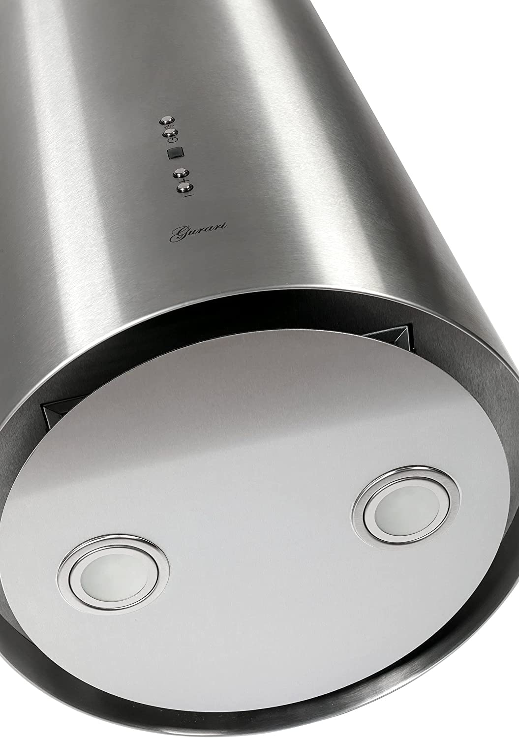 Cappa Isola GURARI 36cm - Aspirazione 1000 M³/h, Vetro Bianco, Acciaio Inox - Foto 6