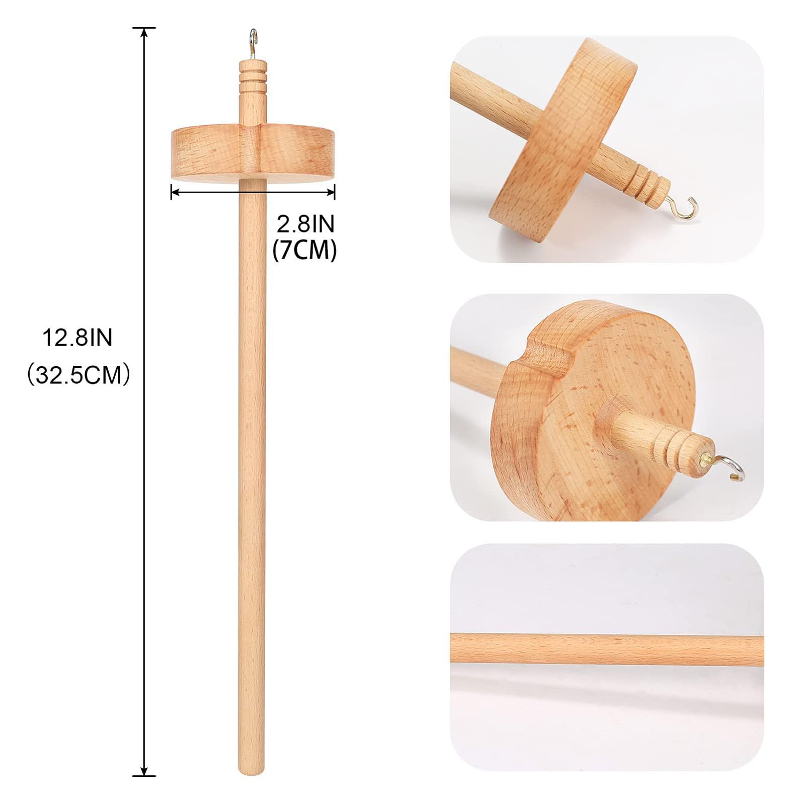 10 szt. DIY spindle top whorl przędza, ręcznie drewniane koło obrotowe, do produkcji przędzy - ręcznie rzeźbione drewniane narzędzie wrzeciona - szycie dla początkujących