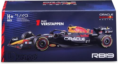 Miniatura 5 de Bburago 143 2023 F1 RB19 1 # Max Verstappen F1 Champion Racing Formula Coche de aleación para Red Bull Team Auto modelo fundido a presión (RB19 1#)