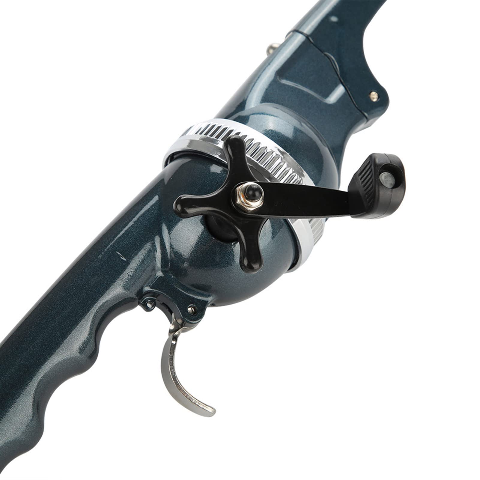 Canne à Pêche Pliante Légère en ABS et Acier Inoxydable, Moulinet Fermé Compact Portable pour Débutants Enfants Adultes Voyageurs