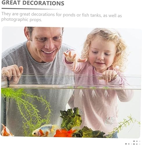 Miniatura 6 de 18 Uds. Artificiales de acuario de lenteja de patito, accesorios de decoración de pecera de cristal, mini plantas, lirio, almohadillas de adorno,