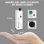 P2 Amplificateur de moniteur d'oreille portable, ampli casque avec XLR et TRS Entrée 3.5mm Sortie, amplificateur casque avec interrupteur stéréo/mono pour clavier, drummers, guitare (Single Channel)