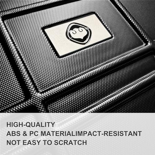 Luggage Sets Abs+Pc Hardshell 4Pcs Luggage Hardside Lightweight Spinner Wheels Suitcase With Tsa Lock (12/20/24/28), Black2