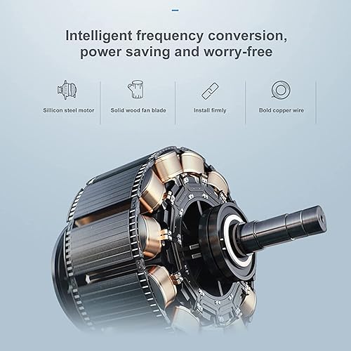 Miniatura 8 de Ventiladores de techo para exteriores de 52 pulgadas, 3 cuchillas, ventilador de techo moderno para interiores, sin luz, ventilador de techo remoto