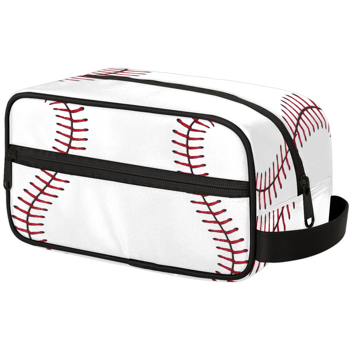 Bardic Kids Travel Toiletry Bag for boys - Baseball Hanging Toiletry Bag Softball Texture Ball Kindle Dopp Kit Cosmetic Organizer Makeup Bag Shower