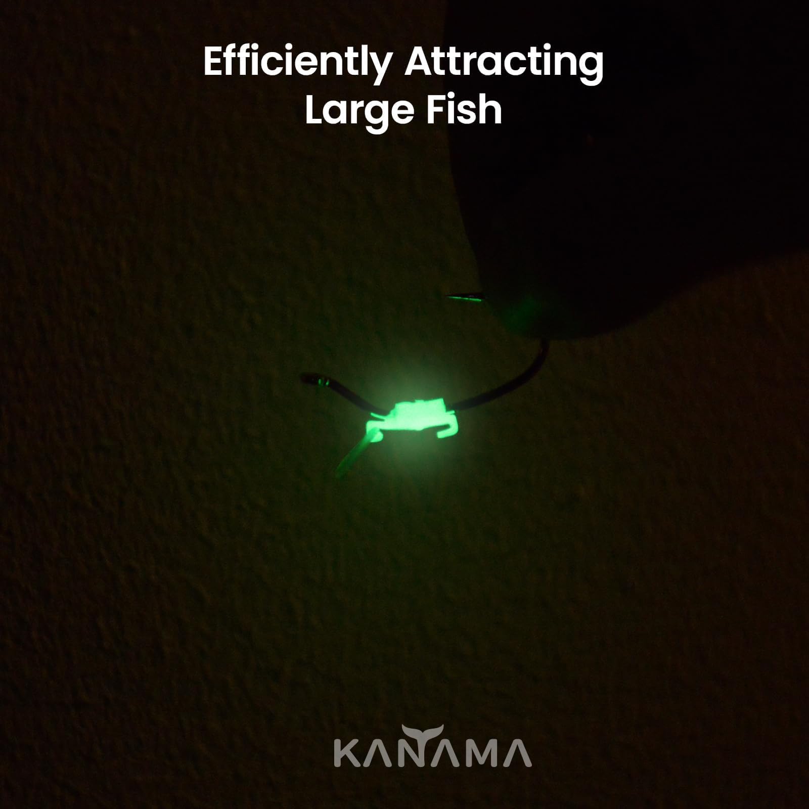 KANAMA Ami per Gamberi Vivi Luminosi - Ami da Pesca in Acciaio ad Alto Carbonio, Anticorrosione, con Ardiglione, Forti, Ideali per Spigole Cernie Lucci Pesci Gatto