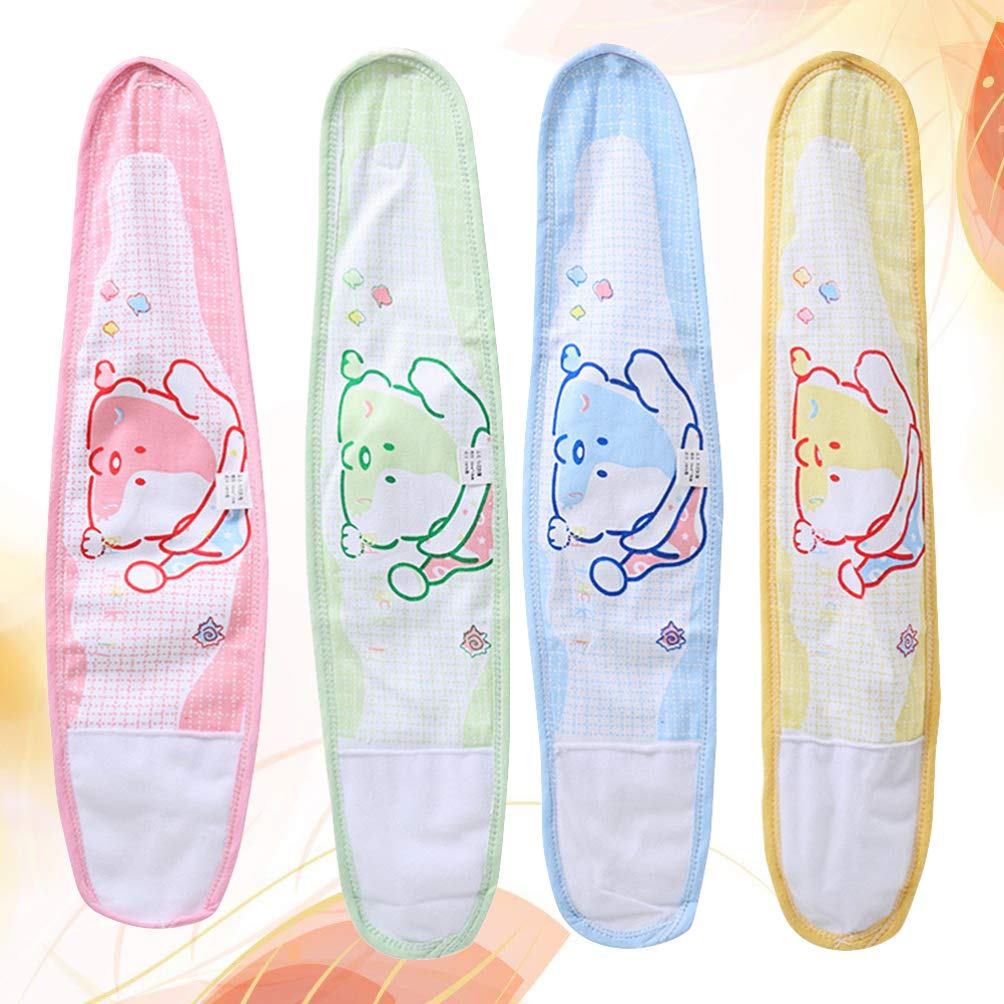 EXCEART 4 Unids Banda De Ombligo Para Bebé Ajustable Cinturón De Protección Del Ombligo Banda De Para Recién Nacido Con Diseño De Dibujos Animados Suave Y Cómodo Para Uso Diario