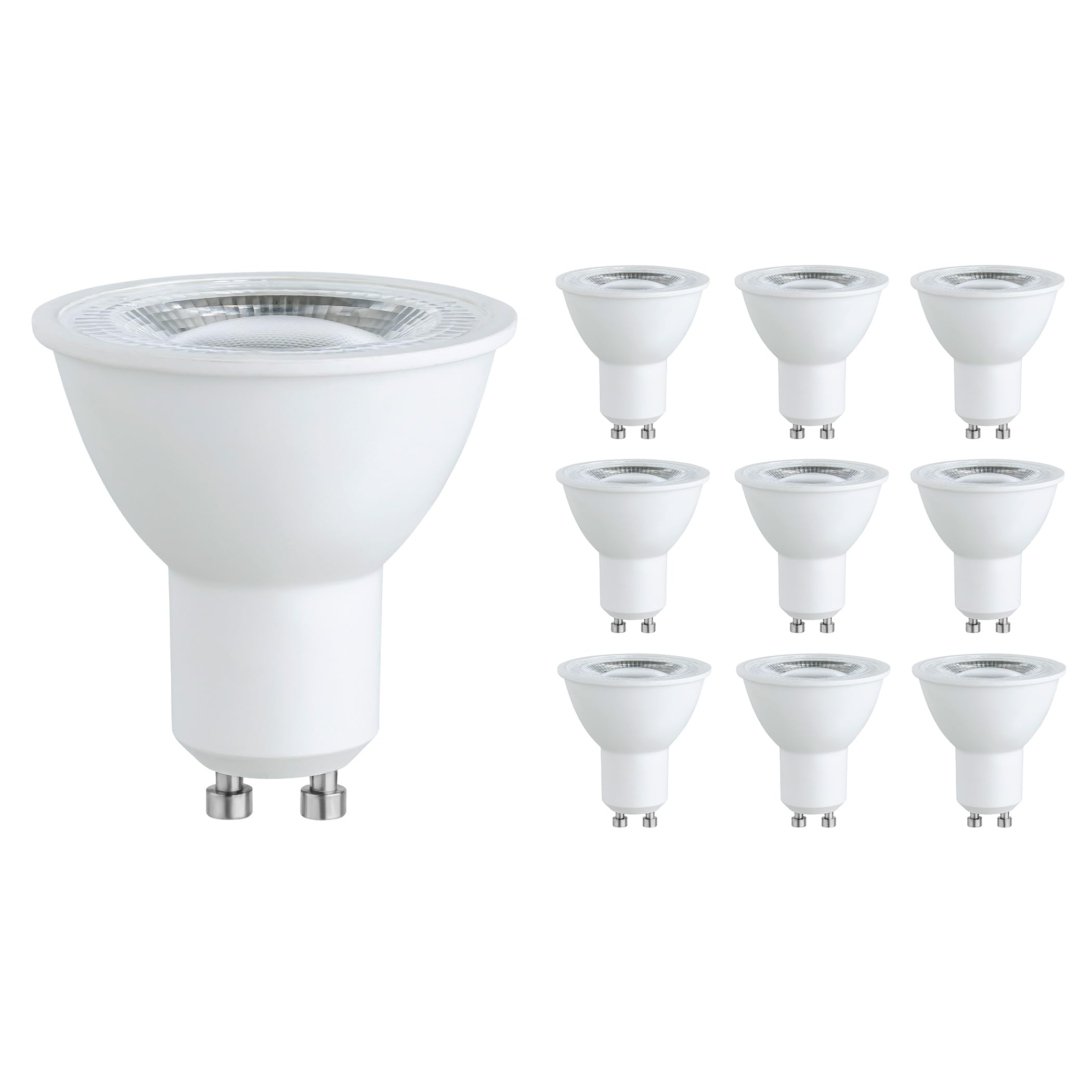 SEBSON Ampoule GU10 LED 3000K Blanc Chaud 2,5W 450lm Classe A | Classe d'Efficacité Énergétique A, Remplace 50W Halogène, Ampoule GU10 90°, Spot Encastré 230V ø50x53mm, Lot de 10