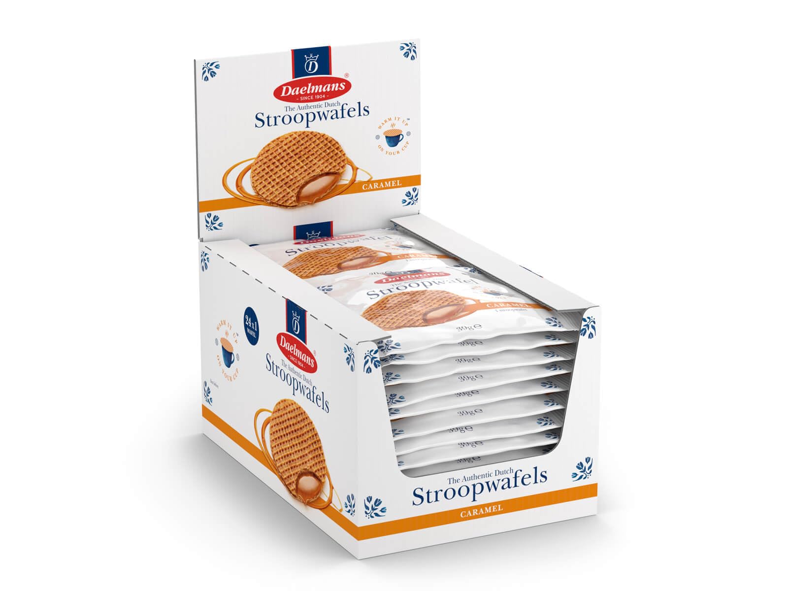 Daelmans Stroopwafels - Mini Schokolade Waffeln - 25 x 8 gram im Bodenbeutel - Autentische Holländische Karamell Waffel - Stroopwaffeln