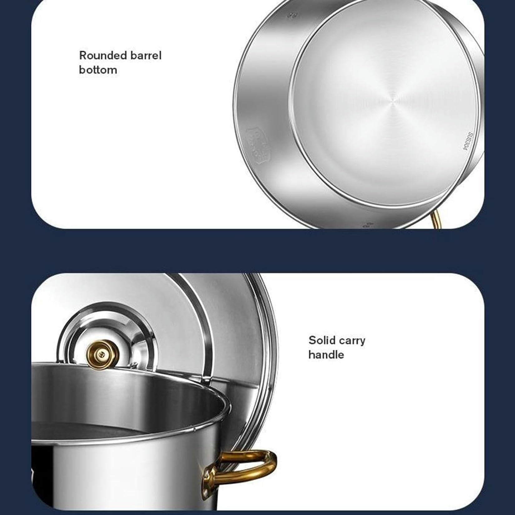 4/5 Trous Induction Bouton Avec Un Couvercle, Qualité Alimentaire Acier Inoxydable Polyvalent Cuisinier for Soupe Passta Fruit De Mer (Color : 4 Holes)