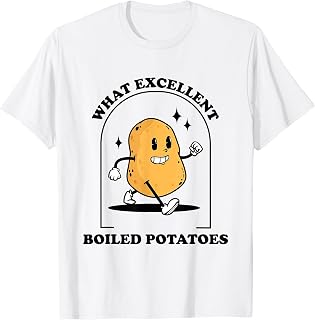 What Excellent Boiled Potatoes Retro Book Funny Potatoe T-Shirt