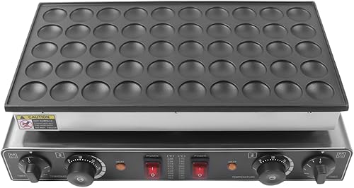 Miniatura 6 de 50 mini máquina de panqueques holandesa, máquina eléctrica para hacer panqueques, máquina de gofres antiadherente de 110 V1.7 KW, diámetro de cada