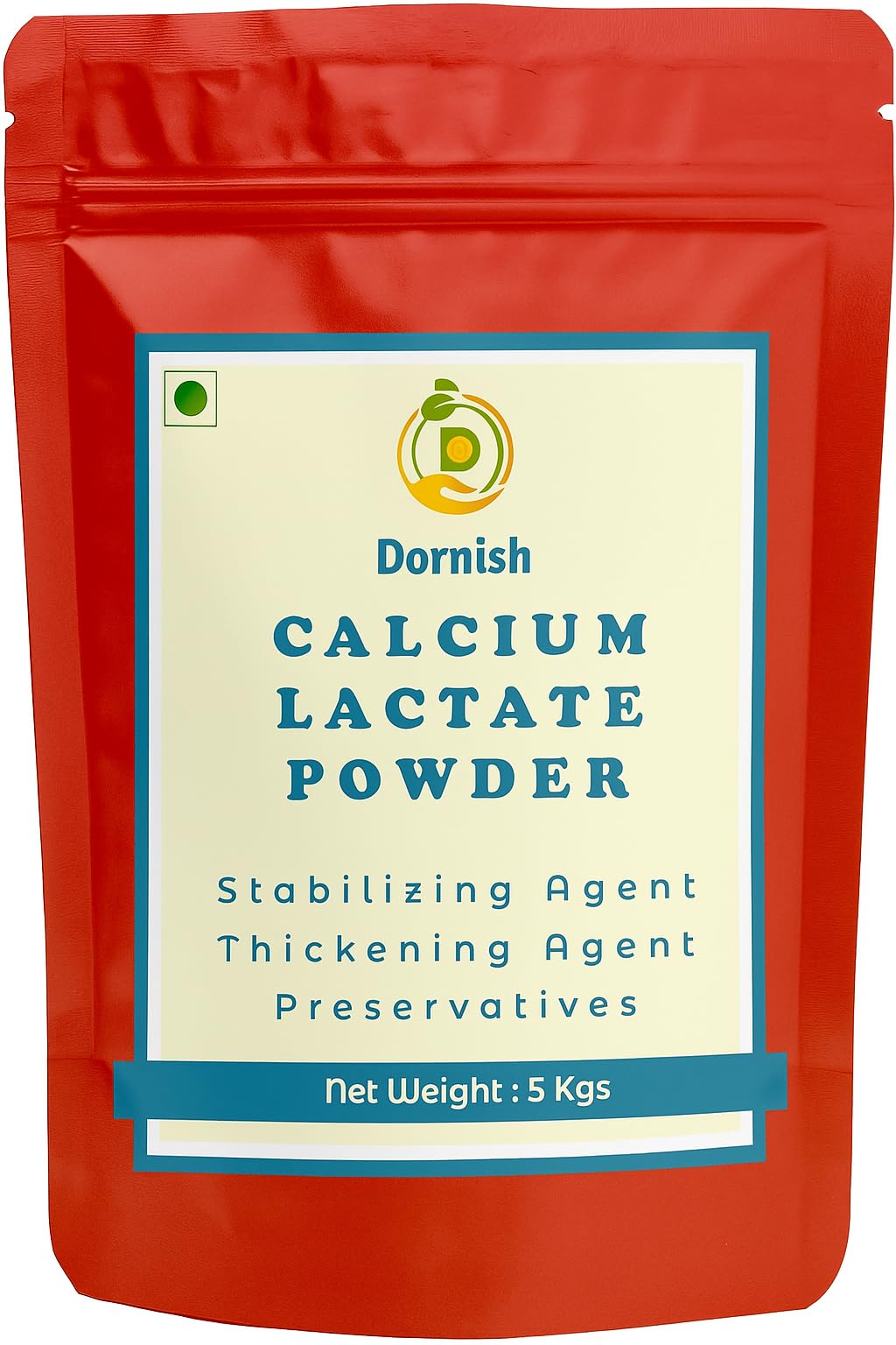 DORNISH Calcium Lactate Powder, 5 Kg/Used as food preservative and Improvers/Food Thickener
