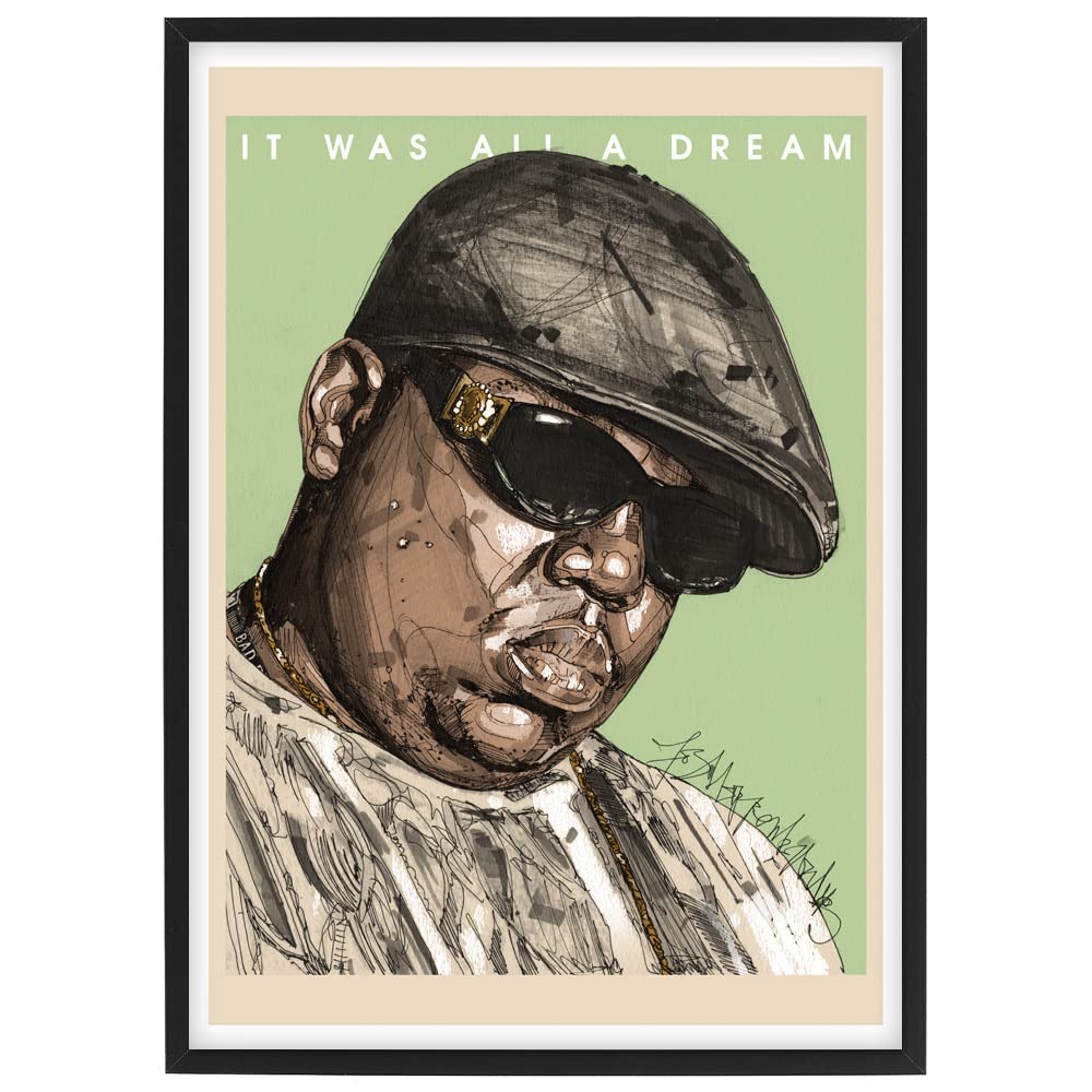 Hip Hop - Poster Rap 02 29,7 x 42 cm (A3) - incorniciato e firmato